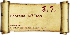 Beszeda Tímea névjegykártya
