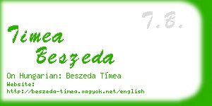 timea beszeda business card